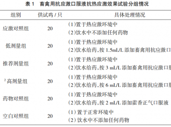 畜禽用抗应激口服液抗鸡热应激效力